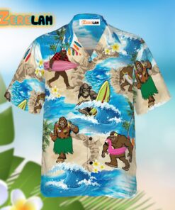 Bigfoots Are On Summer Vacation Hawaiian Shirt