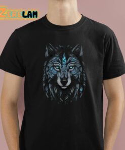 Blue-eyed Wolf Face Shirt