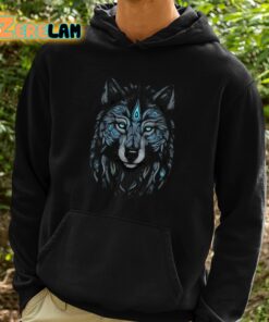 Blue eyed Wolf Face Shirt 2 1