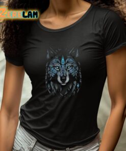 Blue eyed Wolf Face Shirt 4 1