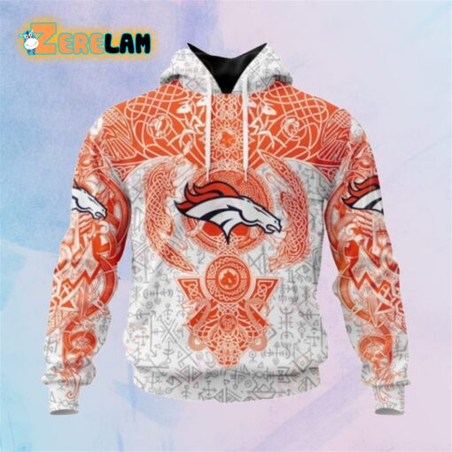 Broncos Norse Viking Symbols 3D Hoodie