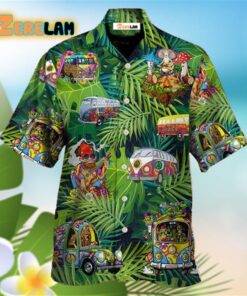 Camping Funny Stay Trippy Little Hippie Tropical Hawaiian Shirt