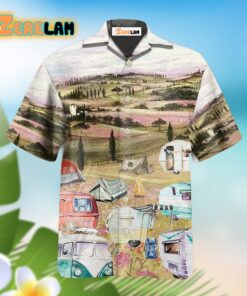 Camping Immense Meadow Art Hawaiian Shirt