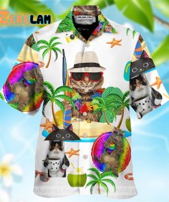 Cat Enjoy Summer Unisex Hawaiian Shirts