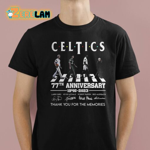 Celtics 77th Anniversary 1946-2023 Thank You For The Memories Shirt