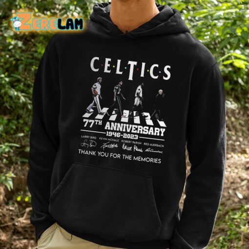 Celtics 77th Anniversary 1946-2023 Thank You For The Memories Shirt