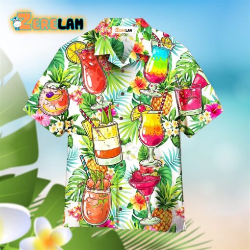 Cocktail And Fruit Hello Summer Hawaiian Shirt
