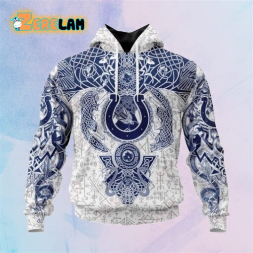 Colts Norse Viking Symbols 3D Hoodie