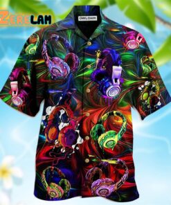 Dj Mixer Passion Disc Jockey Colorful Hawaiian Aloha Shirt