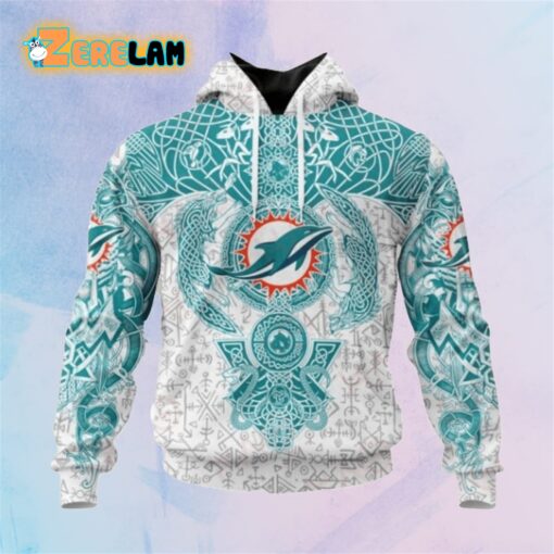 Dolphins Norse Viking Symbols 3D Hoodie