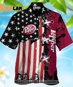 Dr Pepper Usa Flag Hawaiian Shirt