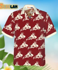 Dreaming About Pizza Red Pattern Hawaiian Shirt