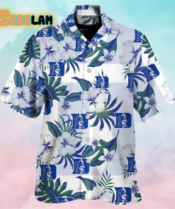 Duke Blue Devils All Over Print 3D Flowery Aloha Summer Beach Hawaiian Shirt
