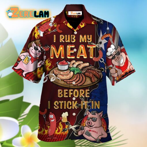 Food I Rub My Meat Australian Hawaiian Shirt