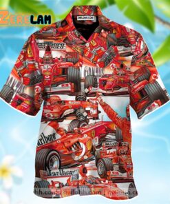 Formula Car Racing Hawaiian Shirt Royal