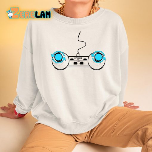 Games Is Awesome Gamer Pc Girls Controller Joystick Geeky Shirt