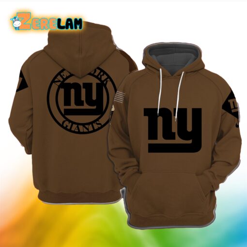 Giants Salute To Service Veterans Day Brown Hoodie