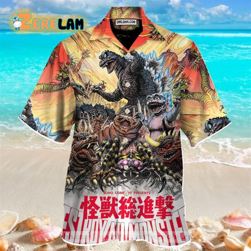 Godzilla Movie Hawaiian Shirt