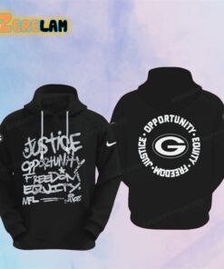 Green Bay Packers Justice Opportunity Equity Freedom Hoodie