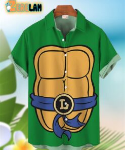 Green Turtle Man Cartoon Costume Hawaiian Shirt