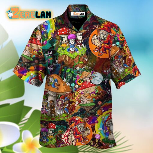 Hippie Mushroom Trippy Colorful Lover Hawaiian Shirt