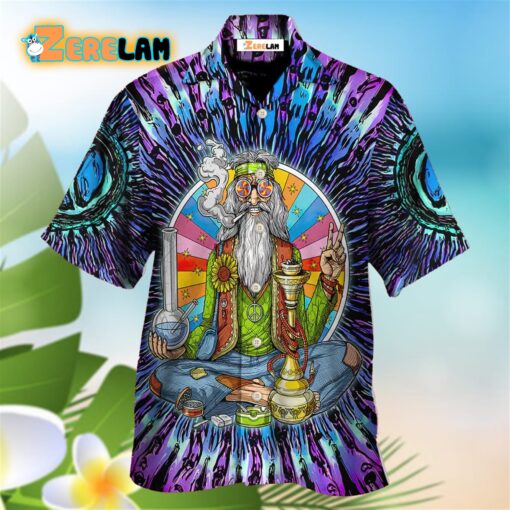 Hippie Stoner Peace Love Hawaiian Shirt