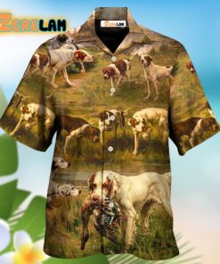 Hunting Dog Hunting Duck Art Hawaiian Shirt