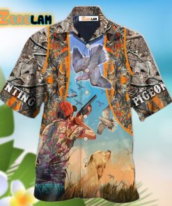 Hunting Pigeon Hunting Orange Hawaiian Shirt