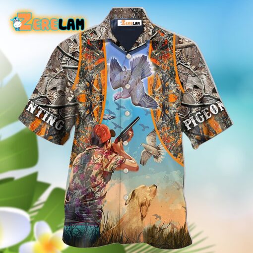 Hunting Pigeon Hunting Orange Hawaiian Shirt