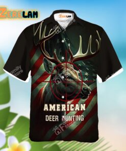 Hunting Target The Deer Us Flag Hawaiian Shirt