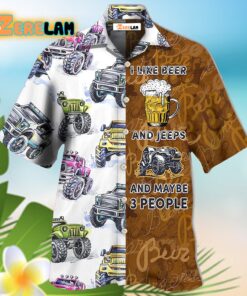 I Like Beer And Jeeps Hawaiian Shirt