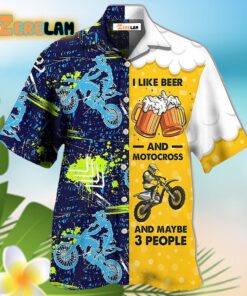 I Like Beer And Motocross Hawaiian Shirt