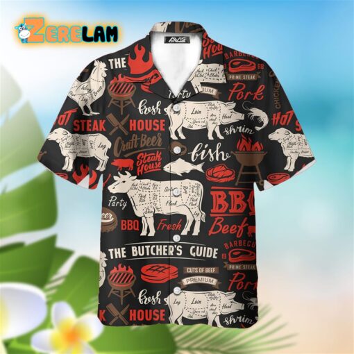 I Love The Smell Of BBQ In The Morning Barbeque Black Aloha Hawaiian Shirt