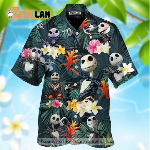 Jack Skellington Print Hawaiian Shirt