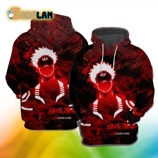 Jujutsu Kaisen Gojo Satoru Red Hoodie Sweatshirt 3D Print