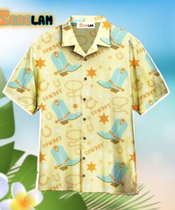 Kentucky Derby Cowboys Rodeo Yellow Hawaiian Shirt