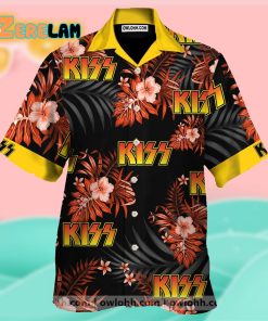 Kiss Hawaiian Shirts Summer Casual Short Sleeve Shirt Top