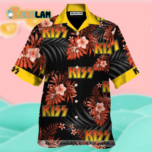 Kiss Hawaiian Shirts Summer Casual Short Sleeve Shirt Top