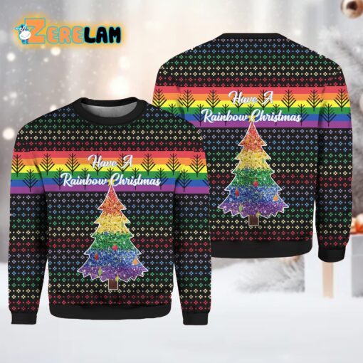 LGBT Rainbow Ugly Christmas Sweater