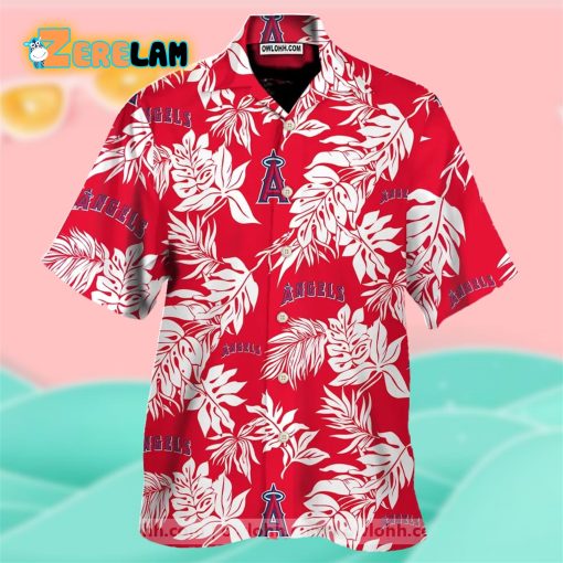 Los Angeles Angels Logo Aloha Hawaiian Shirt