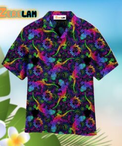 Mandalas Gecko Lizards With Boho Suns Tropical Colorful Hawaiian Shirt