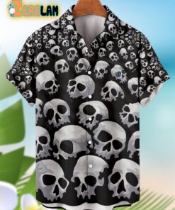 Many Skulls Pattern Hawaiian Shirt