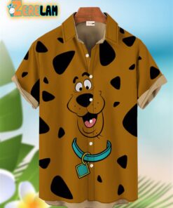 Mascot Funny Cartoon Great Dane Portrait Hawaiian Shirt