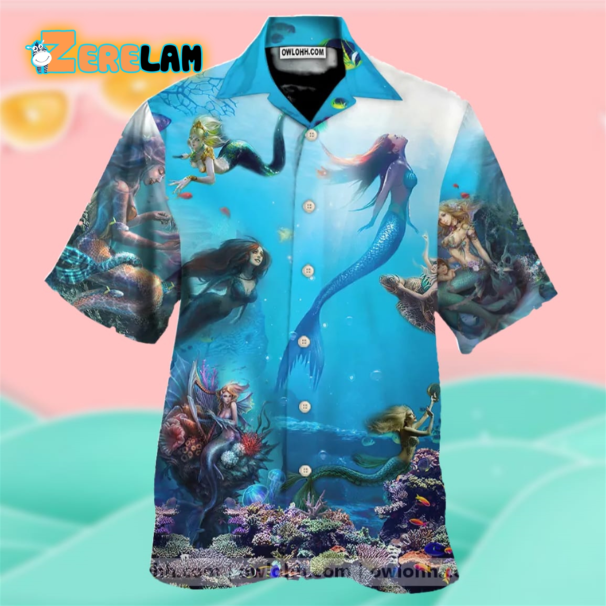 Mermaid Ocean Life Hawaiian Shirt
