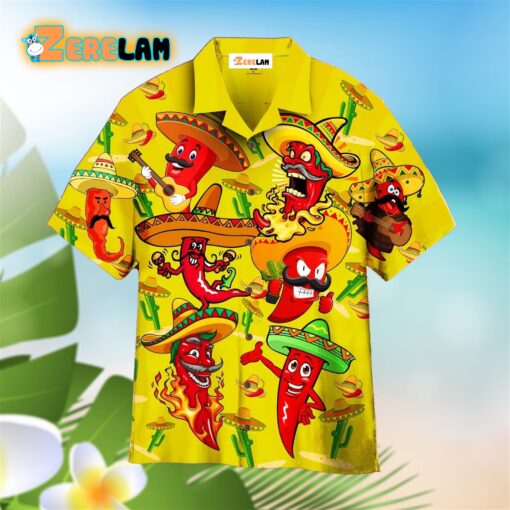 Mexican Chili Cinco De Mayo Yellow Hawaiian Shirt