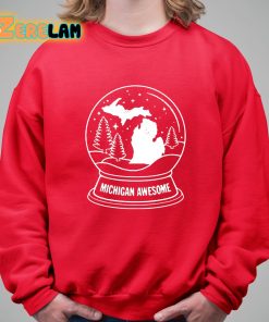 Michigan Awesome Snow Globe Shirt 5 1