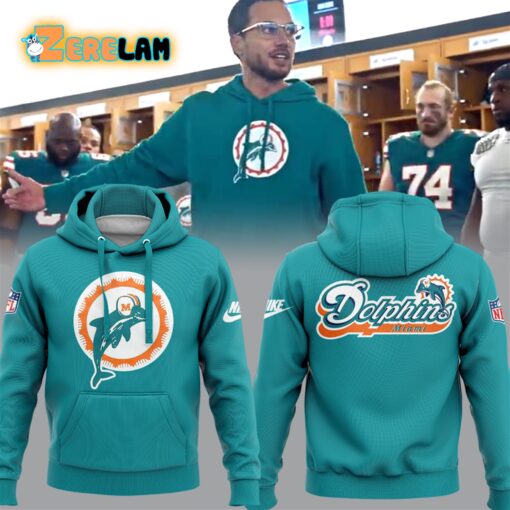 Mike McDaniel Dolphins Throwback Miami Dolphins Hoodie