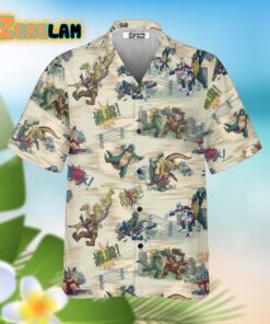 Monsters Kaiju Battles Hawaiian Shirt