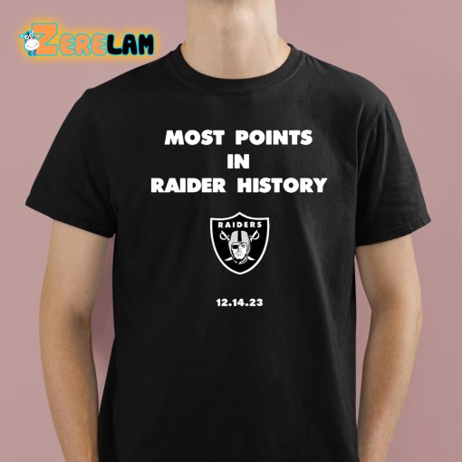 Most Points In Raider History 12.14.23 Shirt