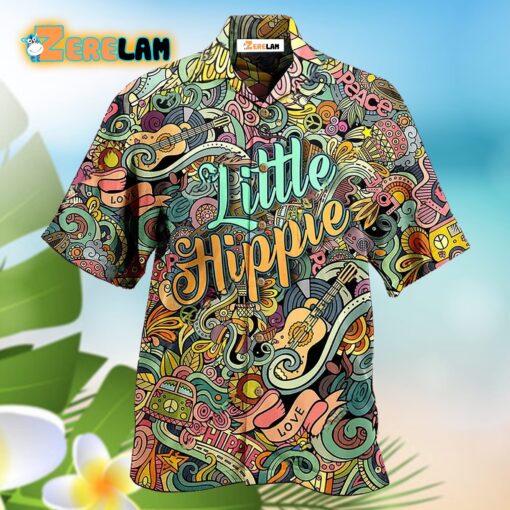 Music Love Guitar Peace Life Color Little Hippie Hawaiian Shirt